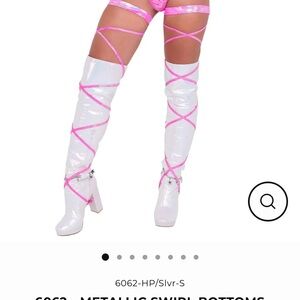 Hot Pink Metallic Leg wraps